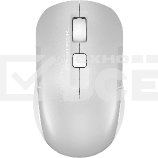 Мышь беспроводная A4Tech Fstyler FB26CS Air2 серебристый/белый, 2000 dpi, радиоканал, Bluetooth, USB, кнопки - 4