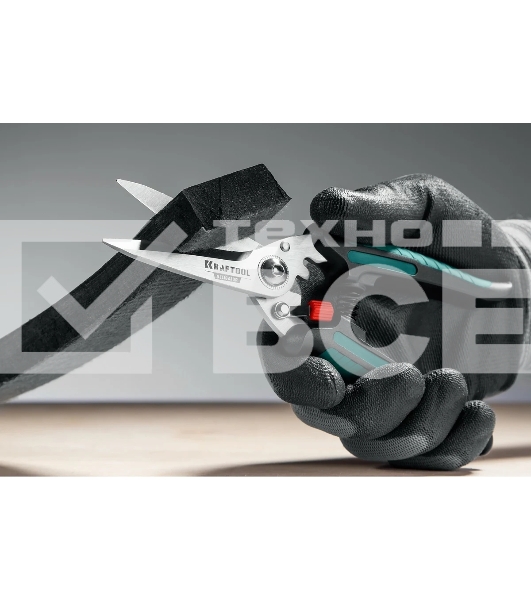 Многофункциональные прямые технические ножницы KRAFTOOL ALLIGATOR 200 мм