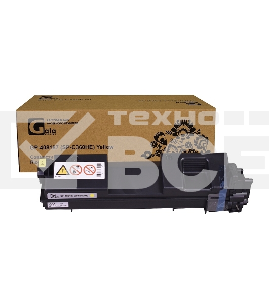 Принт-картридж GalaPrint GP-408187 (SP-C360HE) желтый (6000 стр) для Ricoh Aficio SPC360/SPC361