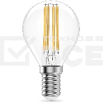 Лампа филам. Gauss Filament 12Вт цок.:E14 шар св.свеч.бел.нейт. (упак.:10шт) (52122), фото2