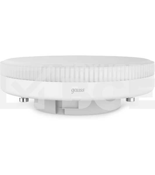 Лампа светодиодная Gauss 8Вт цок.:GX53 таблетка 220B св.свеч.бел.теп. Tablet (упак.:10шт) (108008108)