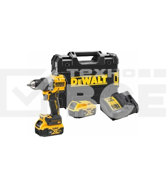 Дрель-шуруповерт DeWalt DCD805P2T-QW, Аккумуляторная, 18В, 2 АКБ, Кейс