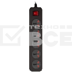 Сетевой фильтр Buro 500UNH-1.8-BG 1.8м (5 розеток) черный/серый (коробка), фото2