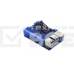 Корпус Qumo Aluminum case with double black fans, Raspberry Pi 4, blue(RS008), фото7