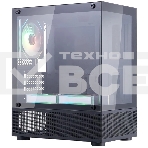 Корпус 1STPLAYER MIKU Mi2-A ARGB Black / mATX / 3x120mm ARGB fans / Mi2-A-BK-2FC7R-1FC7, фото 1