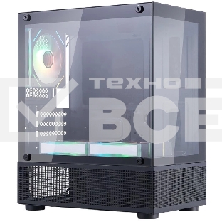 Корпус 1STPLAYER MIKU Mi2-A ARGB Black / mATX / 3x120mm ARGB fans / Mi2-A-BK-2FC7R-1FC7
