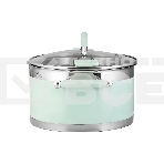 Кастрюля LARA LR02-543 MINT 22x12 см, 4,4 л, носик, индукционное дно, крышка с бортом, полипропилен, силикон, нержавеющая сталь, фото4