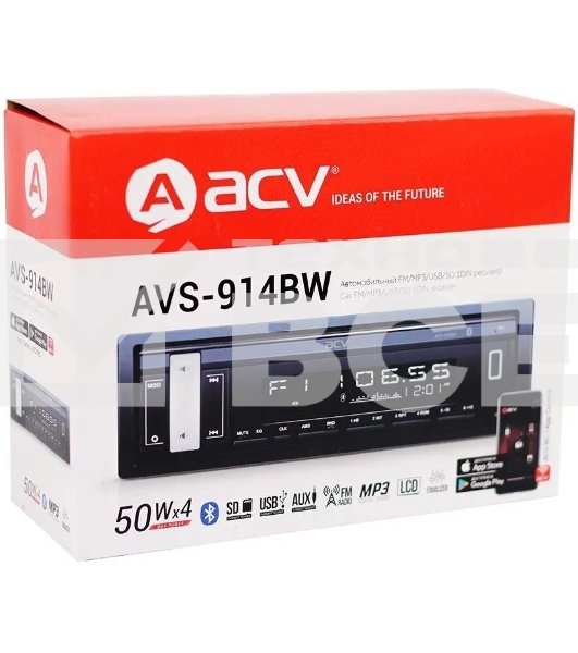 Автомагнитола ACV AVS-914BW 1DIN 4x50Вт