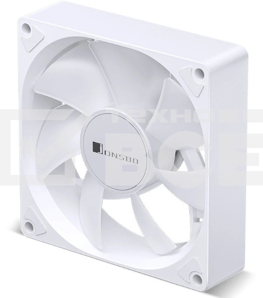 Вентилятор для корпуса JONSBO SL-925W (92x92x25мм, 4-pin PWM, ARGb, 38.2CFM, 33.8dBA, 2200RPM, белый)