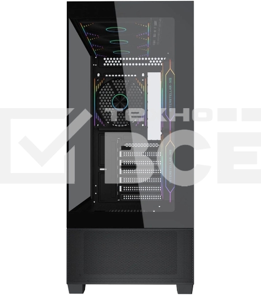 Корпус Accord ACC-EL1B TG черный без БП ATX 2xUSB2.0 1xUSB3.1 audio