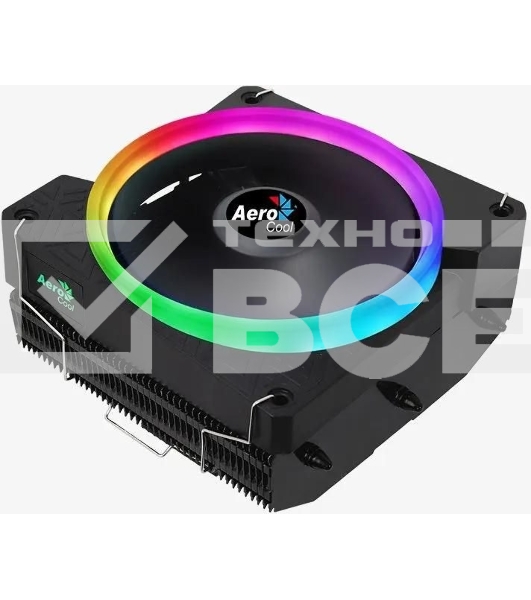 Кулер для процессора AeroCool/Formula Cylon 3H черный, 120 мм, алюминий, 1800 об/мин, 24.3 дБ, 4 pin, 125 Вт, 98 мм