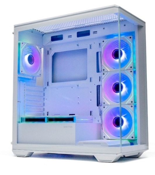 Корпус ATX Xastra Q600 6ARGB-C10-UC White без БП, боковая панель из закалённого стекла, USB 3, USB Type-C