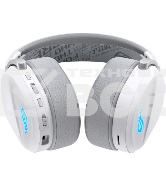 Гарнитура ASUS ROG Pelta белый, беспроводная + проводная, радиоканал, до 90 ч, подсветка, совместимость с PS5