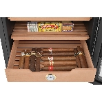 Винный шкаф-хьюмидор ZÜGEL ZTH80DX черный, 70 л, 2 отсека, 8 бут., фото2