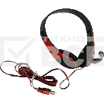 Наушники с микрофоном Oklick HS-M150 черный/красный 2.2м накладные (NO-003N), фото 1