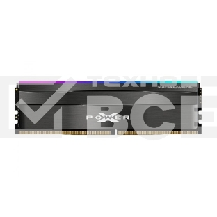 Оперативная память Silicon Power XPower Zenith, DDR4, 8GB (1x8GB), 3200MHz, CL16, с радиатором, RGB, серый