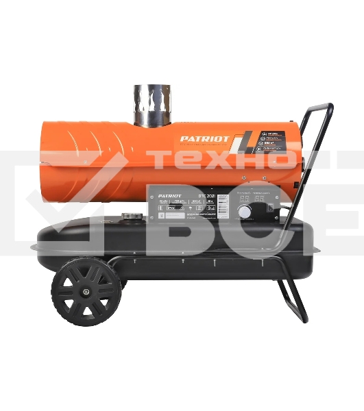 Калорифер дизельный PATRIOT DTC 202i, 20 кВт, 1300 м3/ч, термостат.