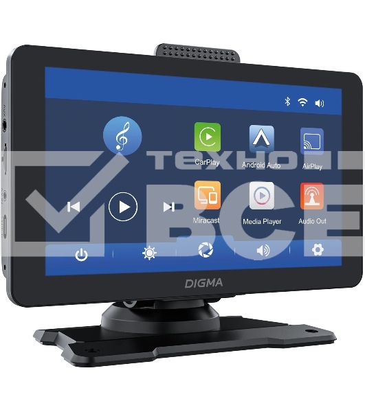 Автомобильный монитор Digma Smart Play 600, BT, Wi-Fi, CarPlay, Android auto 7