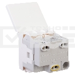 Розетка с крышкой модульная DKC 4400012 2P+E, с з/ш, 