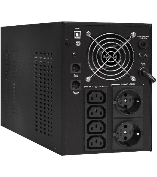 Источник бесперебойного питания ExeGate EX292615RUS SpecialPro UNB-3000.LED.AVR.2SH.4C13.RJ.USB 3000VA/1800W,LED, AVR,2*Schuko+4*C13,RJ45/11,USB, металлический корпус, черный