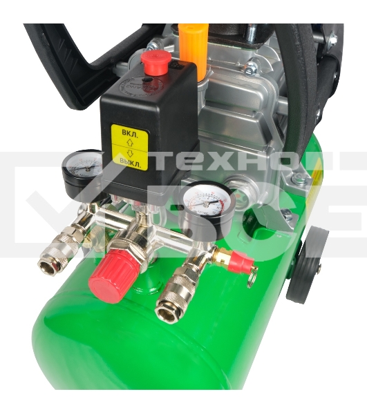 Компрессор КАЛИБР КМК-1600/24У 1.6кВт 8атм 24л 198л/мин 2выхода