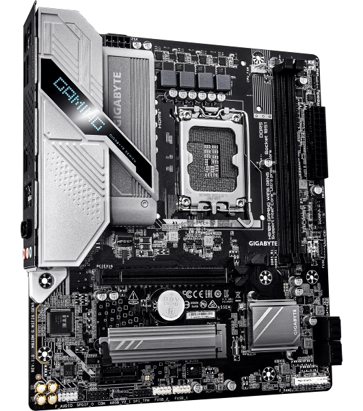Материнская плата Gigabyte H810M GAMING WIFI6 GEN5, LGA 1851, Intel H810, 2xDDR5, 4xSATA, 1xM.2, 1xPCIe 5.0 x16, 1xPCIe x1, 1xHDMI, 1xDP, 1x2.5Gb LAN, Wi-Fi 6, Bluetooth 5.4, 1xUSB-A 5Gbps, 5xUSB-A 2.0, 1xPS/2, 3x3.5 мм, 7.1, mATX