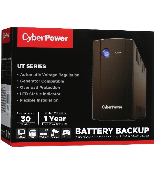 Источник бесперебойного питания CyberPower UTI675EI/675 ВА/360 Вт/4 x IEC 320 C13 (компьютерная)