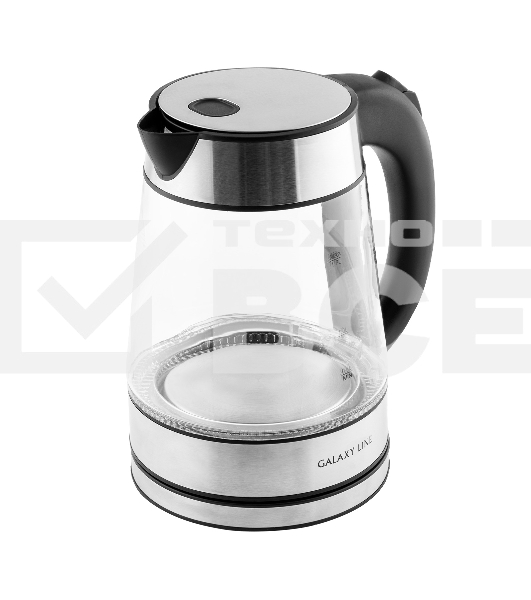 Чайник электрический Galaxy Line GL 0561, стекло, 2200 Вт, 1,7 л, многоцветная LED-подсветка, съемный фильтр, корпус из термостойкого стекла