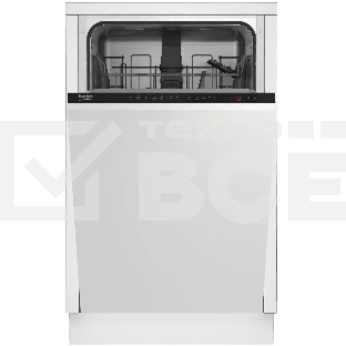 Встраиваемая посудомоечная машина Beko BDIS15961 45 СМ 9 комплектов посуды, 5 программ мойки, уровень шума 55 дБ, стандартный мотор, частичная защита от протечек Overflow Safety, функция Таблетка, половинная загрузка, кнопочное управление	-