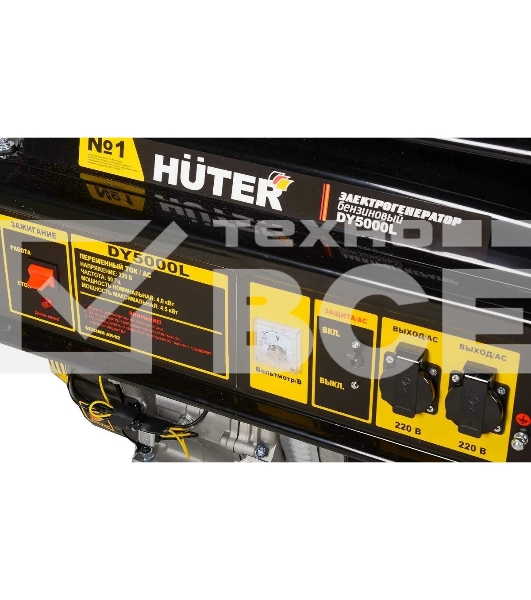 Электрогенератор бензиновый Huter DY5000L, 4.5 кВт, 70 дБ, 72 кг