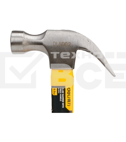 Молоток-гвоздодер Deli DL5002 500 гр Фибергласовая рукоять