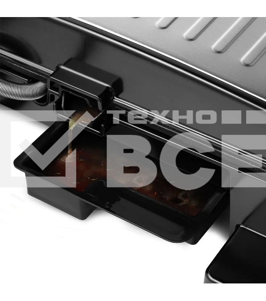 Электрогриль Kitfort КТ-3601 2000Вт серебристый/черный