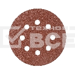 Круг шлифовальный PATRIOT на липучке, 125мм, Р100, 8 отверстий, 5 шт, фото 1