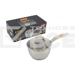 Ковш MALLONY Fortuna нержавеющая сталь, с крышкой 1,65 л, диаметр 16 см, капсулированное дно, фото4