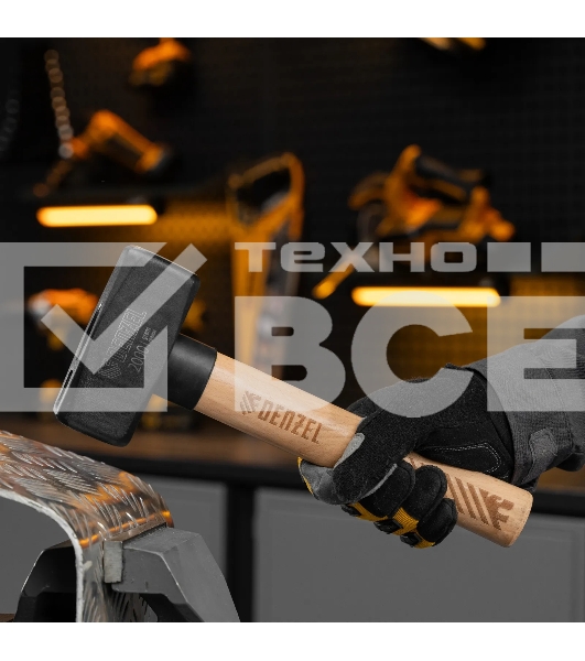 Кувалда Denzel 2000 г, кованая головка, буковая рукоятка