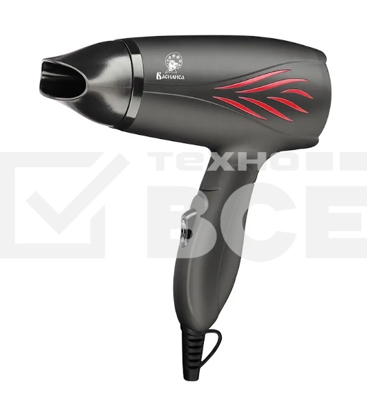 Фен ВАСИЛИСА ВА-3001 черный с красным, 1200Вт