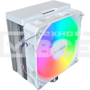Устройство охлаждения(кулер) Montech NX400 ARGb Soc-AM5/AM4/1200/1700/1851 белый 4-pin 34.17dB Al+Cu 220W Ret (NX400ARGbWH)