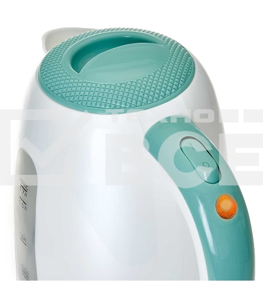 Чайник электрический DELTA DL-1106 белый с мятным 1,7л, 2,2кВт