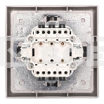 Выключатель 2-кл. СП ZIMA IP20 10А безвинт. зажим серый матовый LEZARD 704-7488-101QC, фото3