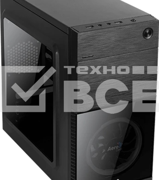 Компьютерный корпус Aerocool/Formula Cs-105 Blue (mATX, без БП, 1x USB3.0, 1x USB2.0, 1x 12cm blue LED front fan)