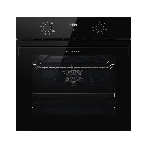 Духовой шкаф Kuppersberg HO 608 Black Glass, High-Tech, 78 л, поворотное управление, дисплей, таймер, 8 режимов, макс. температура 310 градусов, телескопические направляющие (на 1 уровень), цвет черный, цвет фурнитуры черный, фото 1