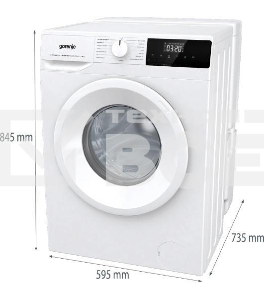 Стиральная машина Gorenje W2NHPI62SCSIRV 20010441 белый, загрузка фронтальная с баком 6 кг, 1200 об/мин., класс: А