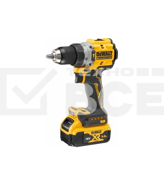 Дрель-шуруповерт DeWalt DCD805P2T-QW, Аккумуляторная, 18В, 2 АКБ, Кейс
