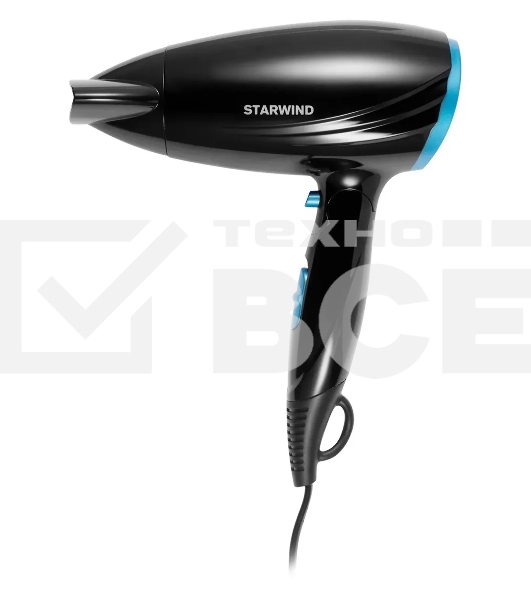 Фен Starwind SHD 7066 1600Вт черный/синий