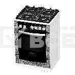 Плита газовая Gefest ПГ 6500-02 0313 черный, конфорок 4 шт, духовка 52 л, 60 см x 85 см x 60 см, фото 1