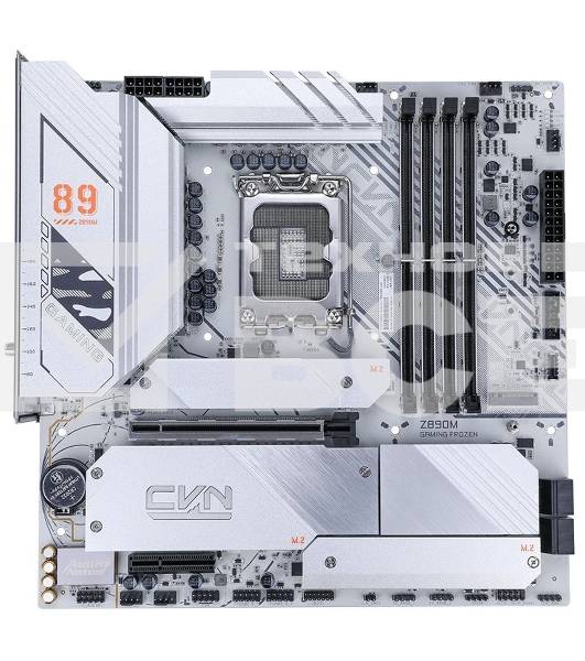 Материнская плата Colorful CVN Z890M GAMING FROZEN V20, LGA 1851, Intel Z890, 4xDDR5, 5xM.2, 4xSATA, 2xPCIe 5.0 x16, 1xPCIe 4.0 x4, 1xHDMI, 1xDP, 1x 2.5Gb LAN, 4xUSB-A 3.2 Gen 1, 2xUSB-A 3.2 Gen 2, 1xUSB-C 3.2 Gen 2, 1xUSB-C 3.2 Gen 2x2, 3x3.5 мм, 5.1, M-