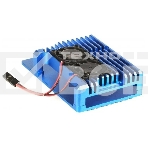 Корпус Qumo Aluminum case with double black fans, Raspberry Pi 4, blue(RS008), фото8