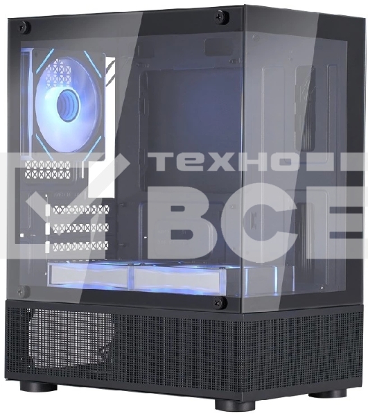 Корпус 1STPLAYER MIKU Mi2-A ARGB Black / mATX / 3x120mm ARGB fans / Mi2-A-BK-2FC7R-1FC7