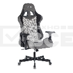 Кресло игровое Zombie VIKING 7 KNIGHT Fabric серый Loft ромбик текстиль/эко.кожа с подголов. крестовина металл, фото21