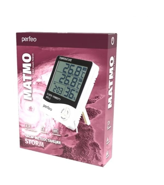 Часы-метеостанция Perfeo 'Matmo', (PF-HTC-2)